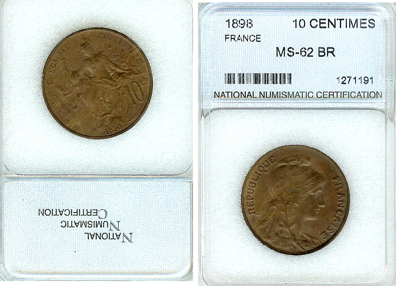 10 Centimes Dupuis 1898 NNC MS62